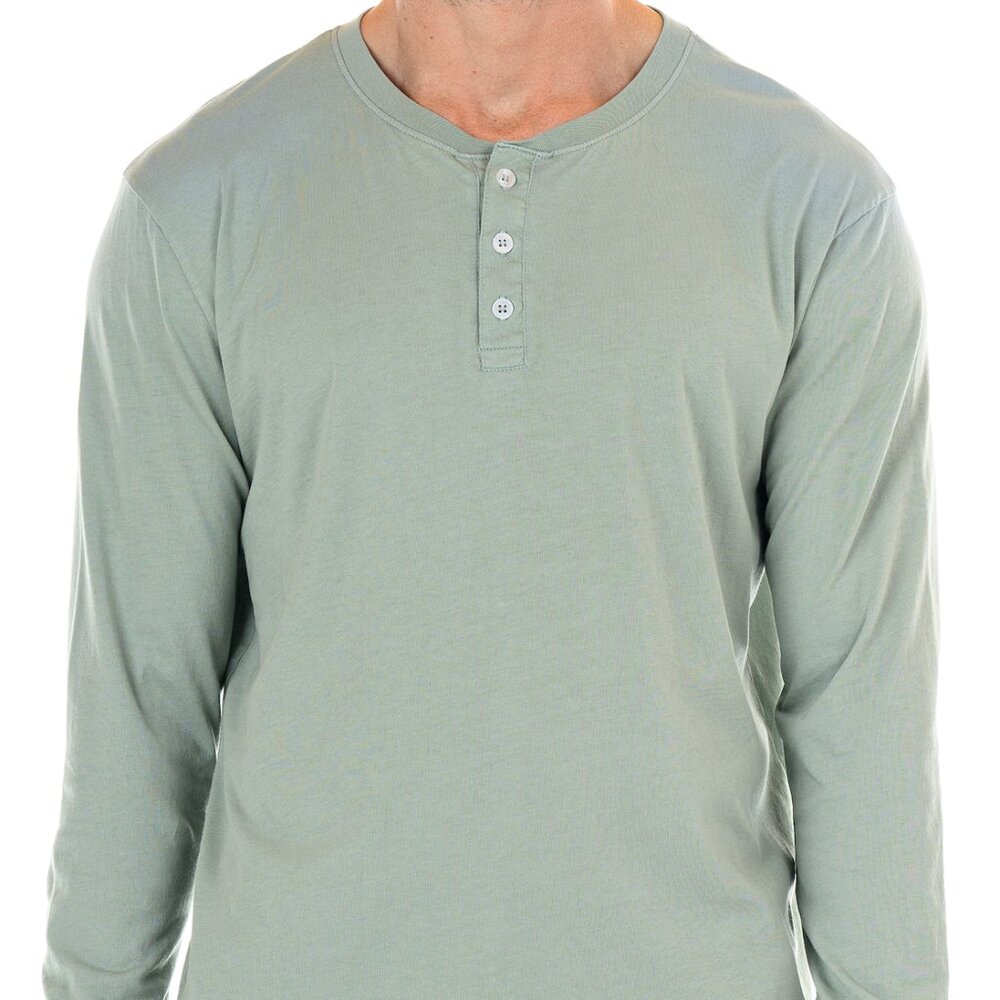 Original Paperbacks Light Green Long Sleeve Henley